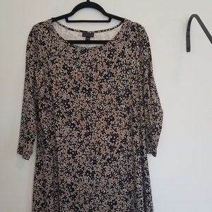 J. Jill Wearever Collection Long Sleeve Knee-Length Dress